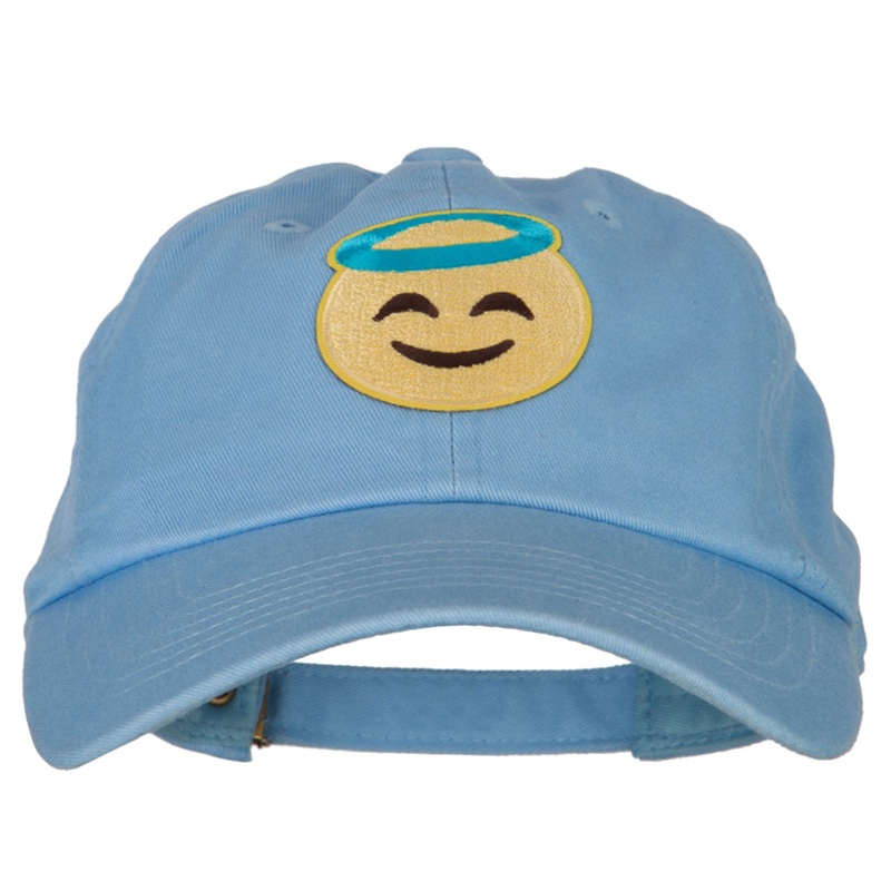 Angel Icon Patched Unstructured Washed Cap Blue One Size