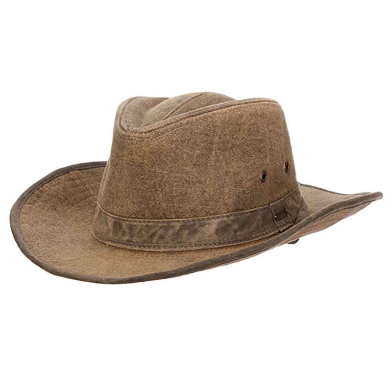 Buckthorn Tarp Cloth Western Outback Hat – Stetson Hats Tan Medium