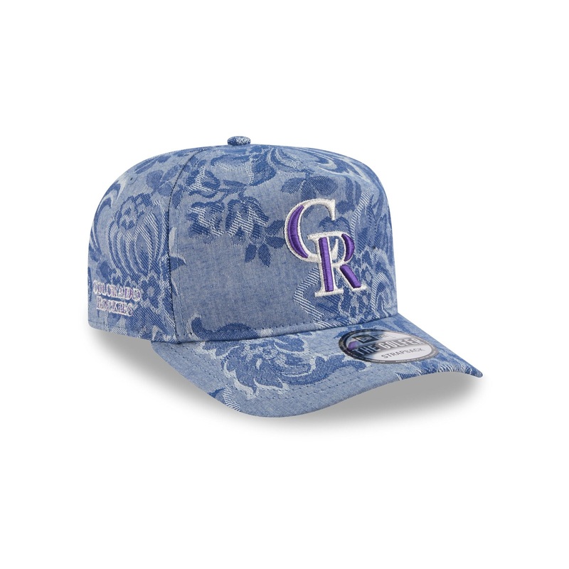 Colorado Rockies Denim Jacquard Golfer Hat One Size