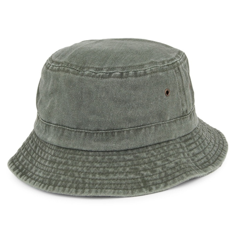Jaxon & James Packable Cotton Bucket Hat – Olive S