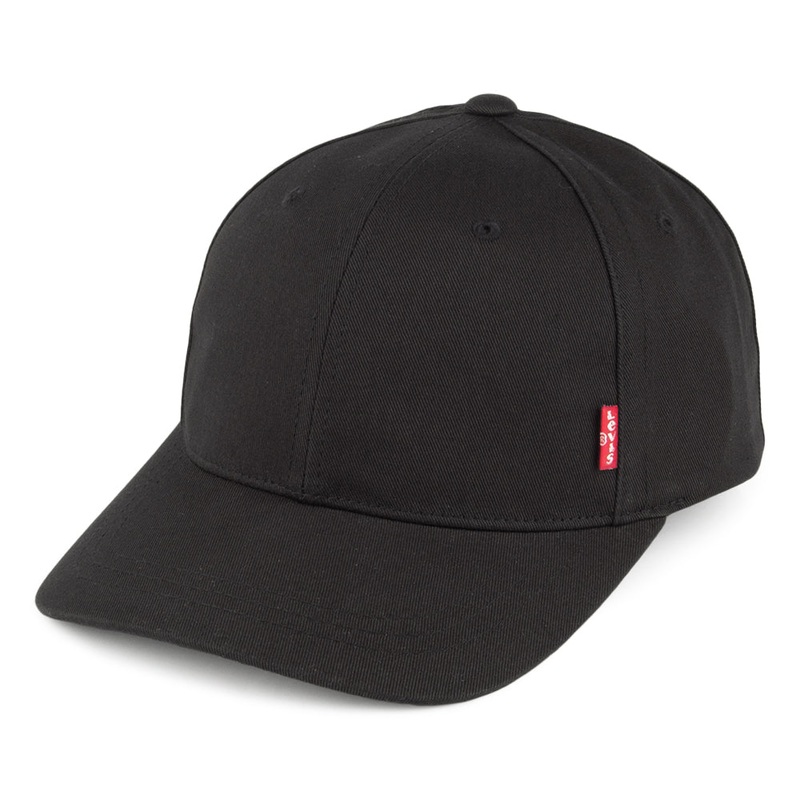 Levi’s Hats Classic Twill Red Tab Baseball Cap – Black Adjustable