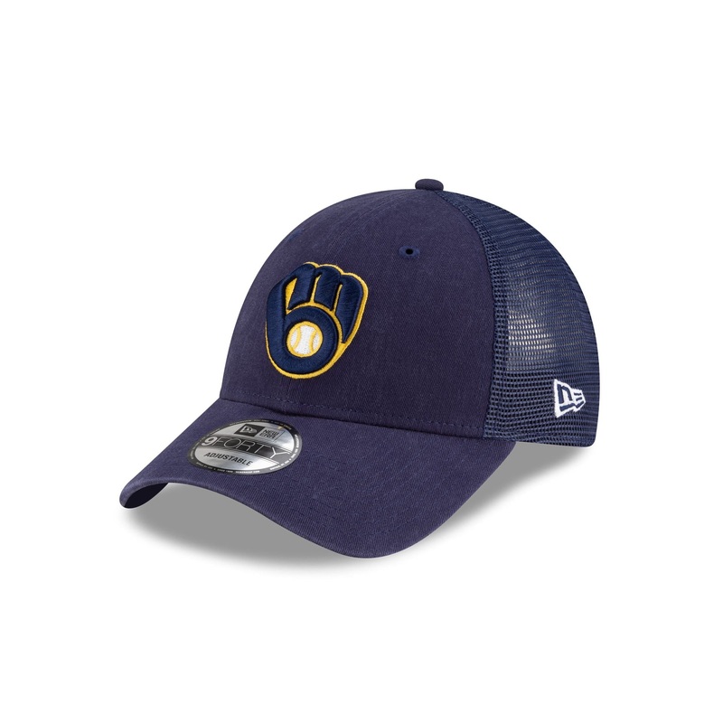 Milwaukee Brewers 9FORTY Trucker Hat One Size