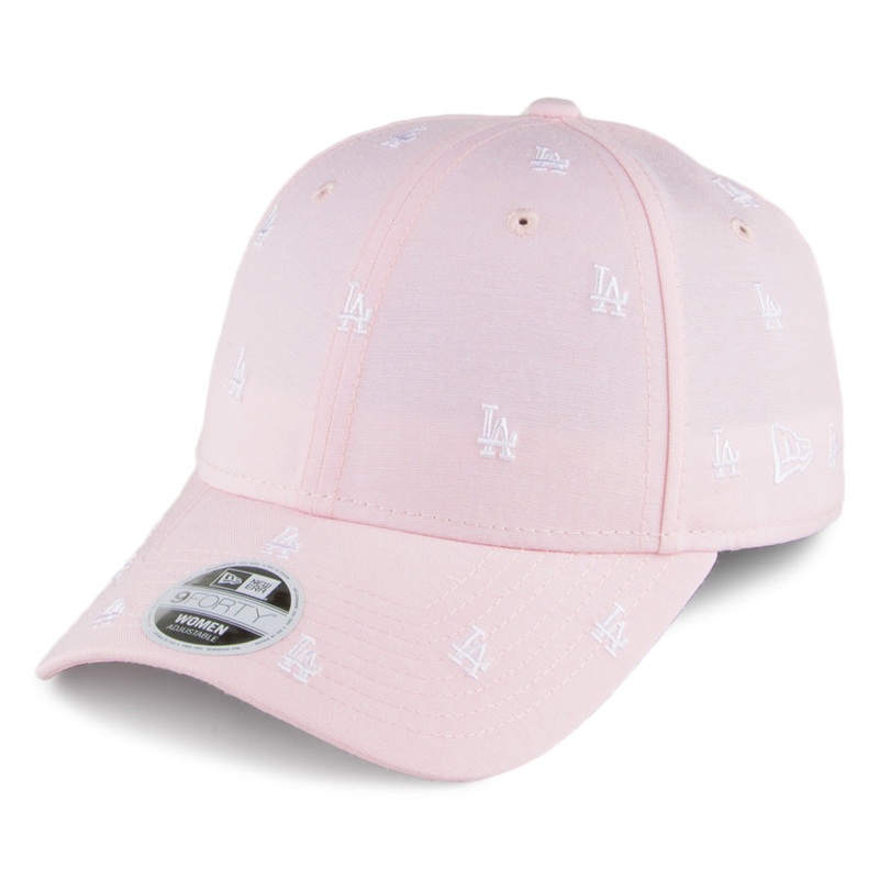 New Era Womens 9FORTY L.A. Dodgers Baseball Cap – MLB Monogram – Pink Adjustable
