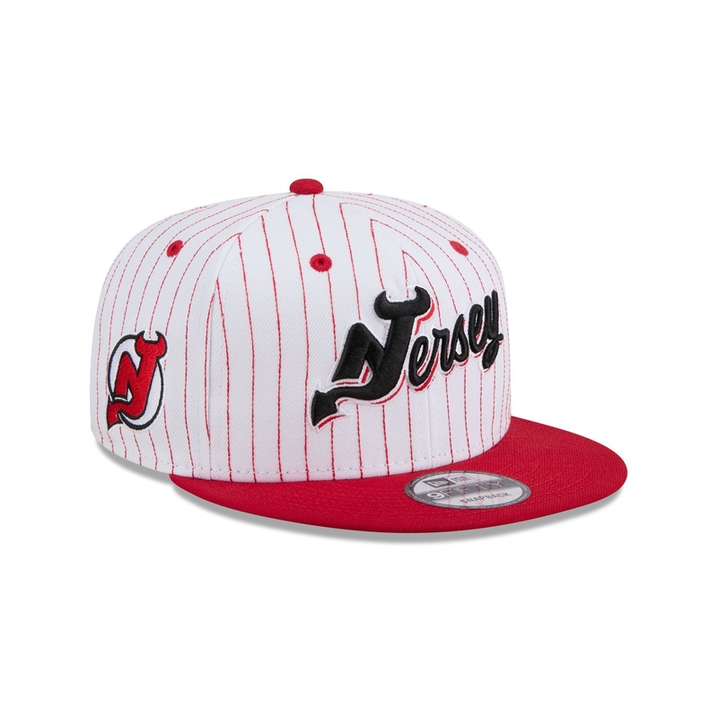 New Jersey Devils Deceptor Pinstripe 9FIFTY Snapback Hat One Size