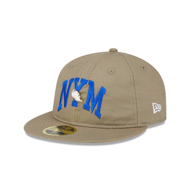 New York Mets Logo Pin Retro Crown 59FIFTY Fitted Hat 7