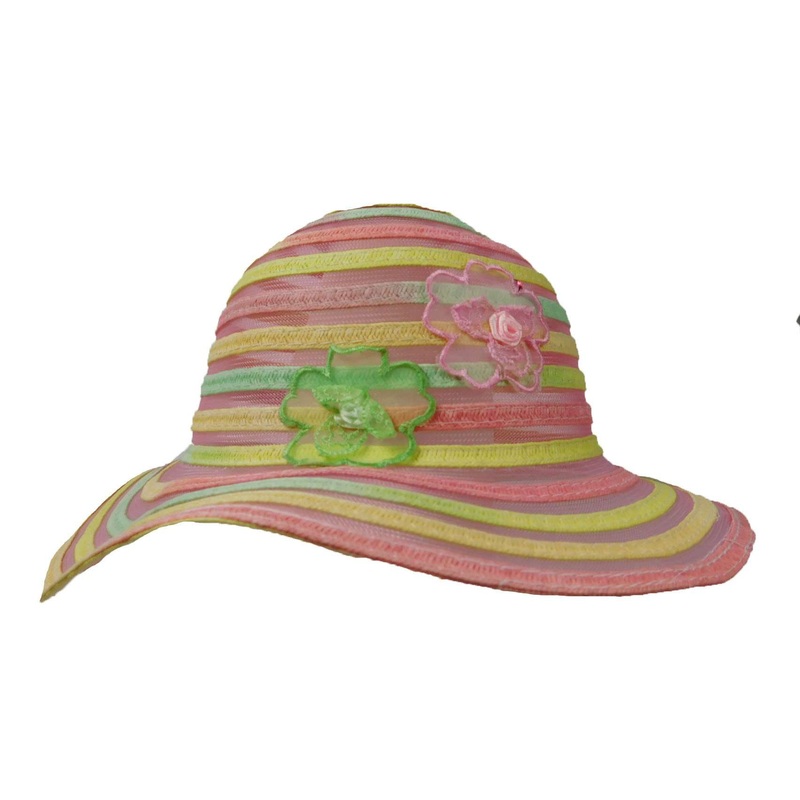 Ribbon and Mesh Toddler Floppy Hat