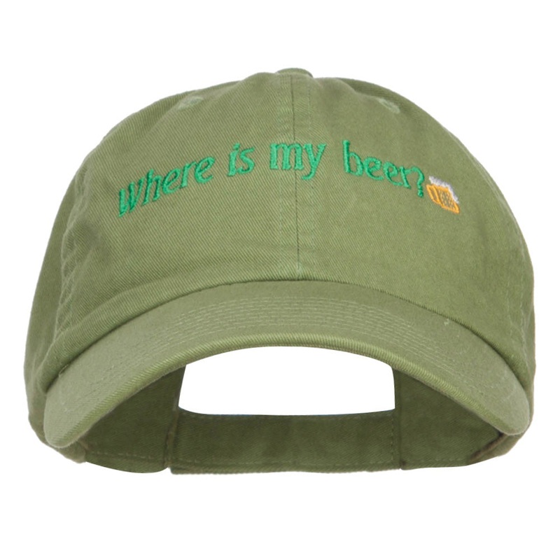 Where’s My Beer Embroidered Low Cap Cactus One Size