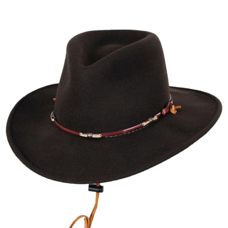 Wildwood Crushable Wool Felt Outback Hat CORDOVA S