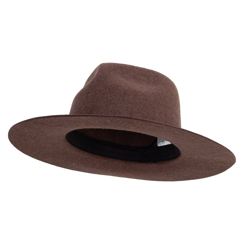 Women’s 3.5″ Brim Fedora Brown One Size