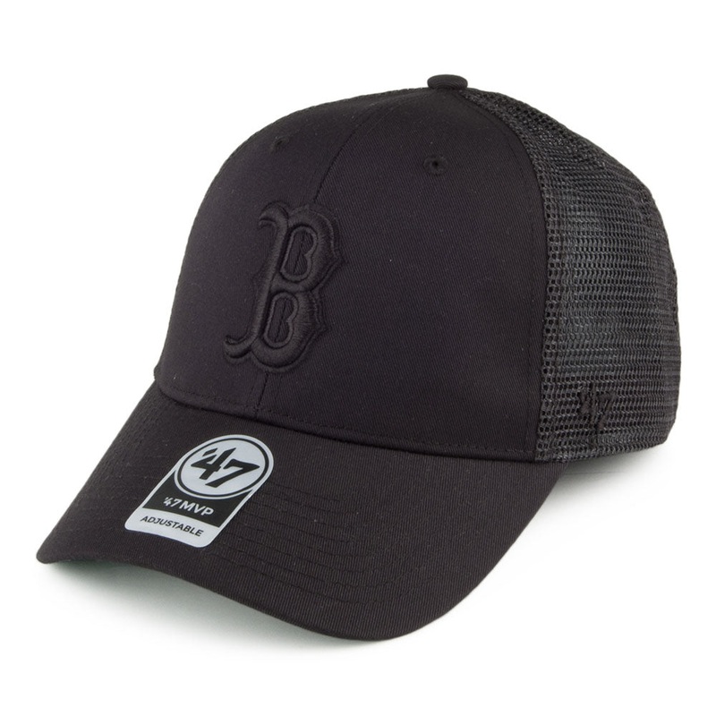 47 Brand Boston Red Sox Trucker Cap – MLB Branson MVP – Black Adjustable
