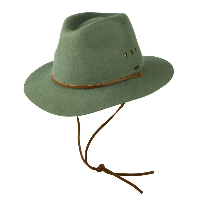 Brixton Hats Wesley Weather Guard Fedora Hat – Light Moss Small-56cm