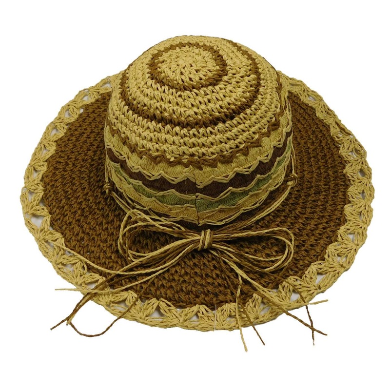 Brown Crochet Toyo Sun Hat