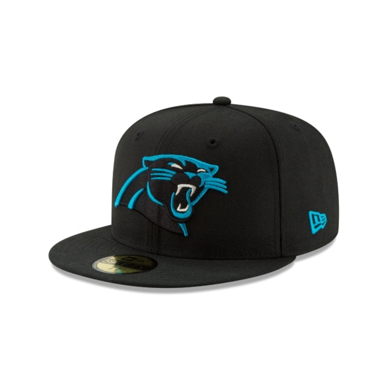 Carolina Panthers Black 59FIFTY Fitted Hat 6 7/8