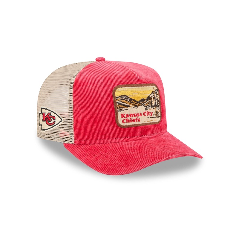 Kansas City Chiefs Vintage Landscape 9FIFTY A-Frame Trucker Hat One Size