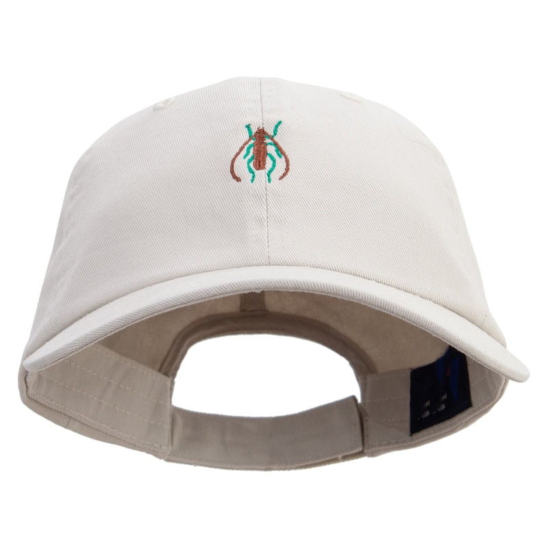 Longhorn Beetle Logo Embroidered Low Profile Dyed Cotton Twill Cap Putty One Size