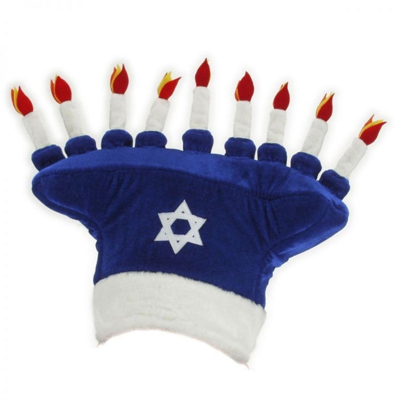 Menorah Hat BLUE/WHITE ONE SIZE FITS MOST