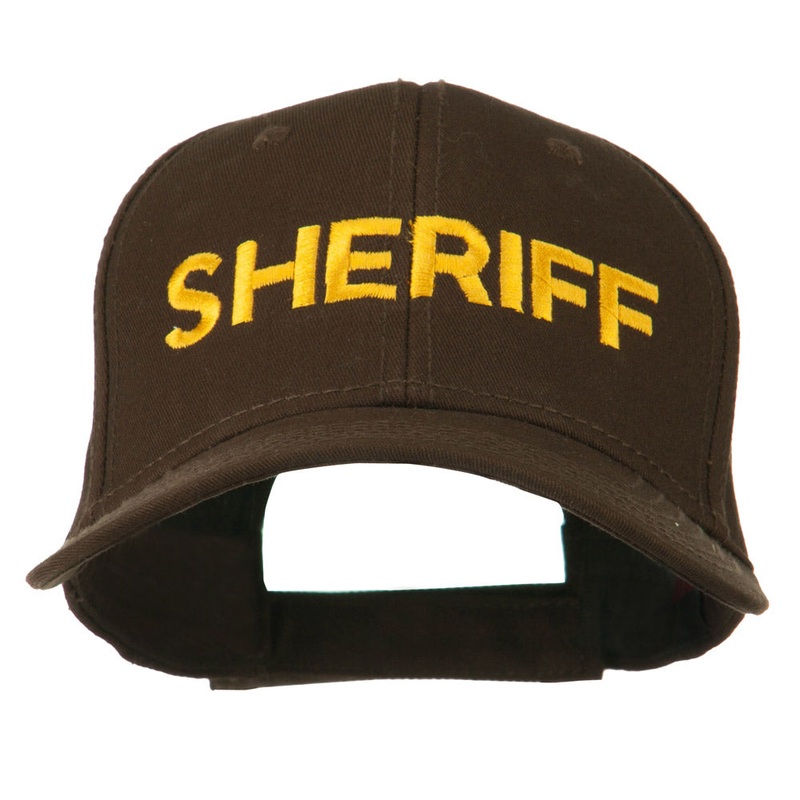 Sheriff Embroidered Low Profile Cap Dark Brown One Size