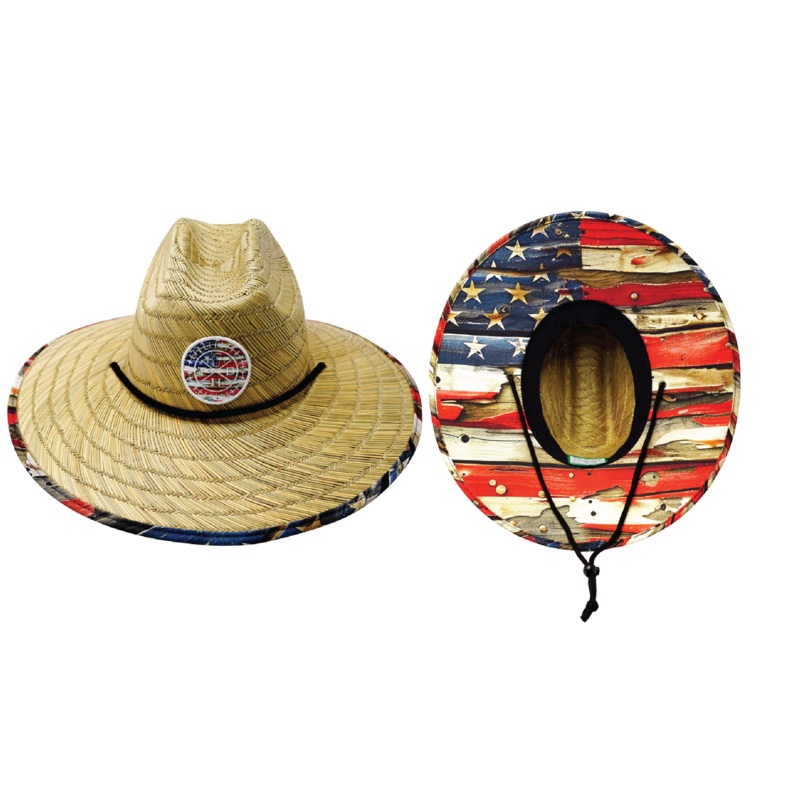 THB Straw – Sun Hat – Flag Rugged