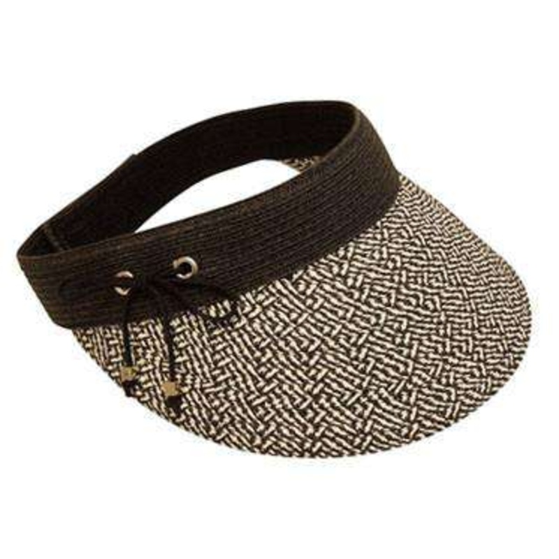 Tweed Brim Sun Visor Black