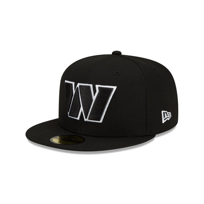 Washington Commanders Black and White 59FIFTY Fitted Hat 6 7/8