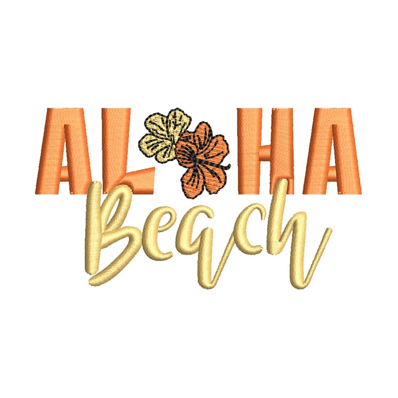 Aloha Beach with Flowers Aloha Beach with Flowers One Size