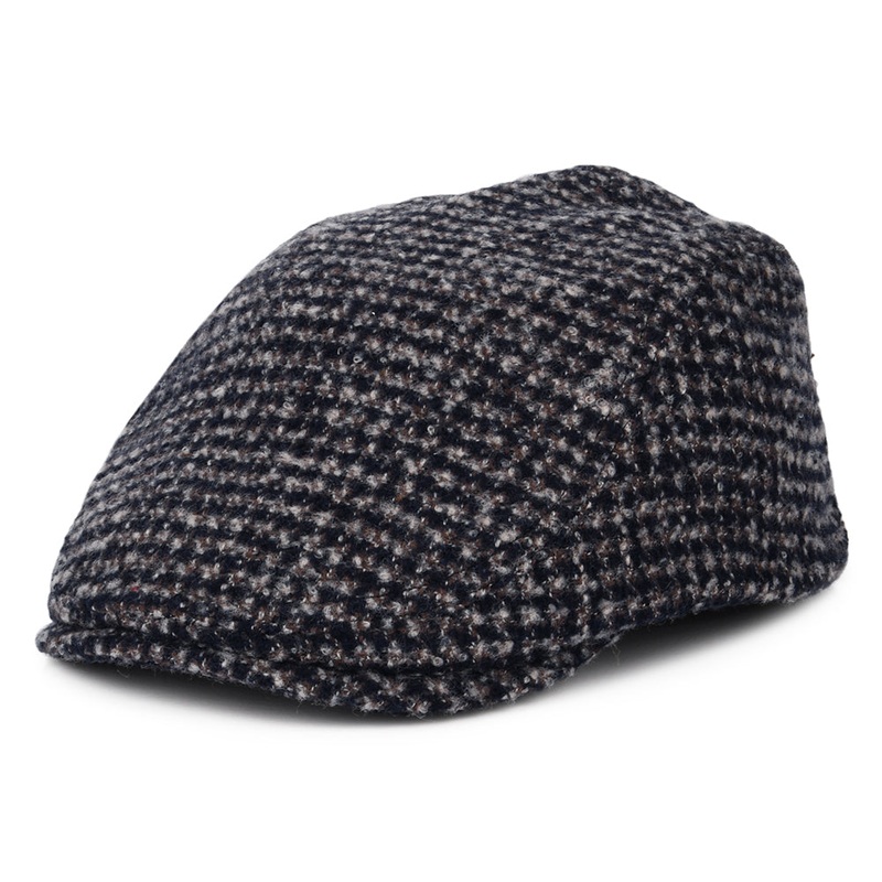Bailey Hats Harwood Flat Cap – Navy-Brown-White S