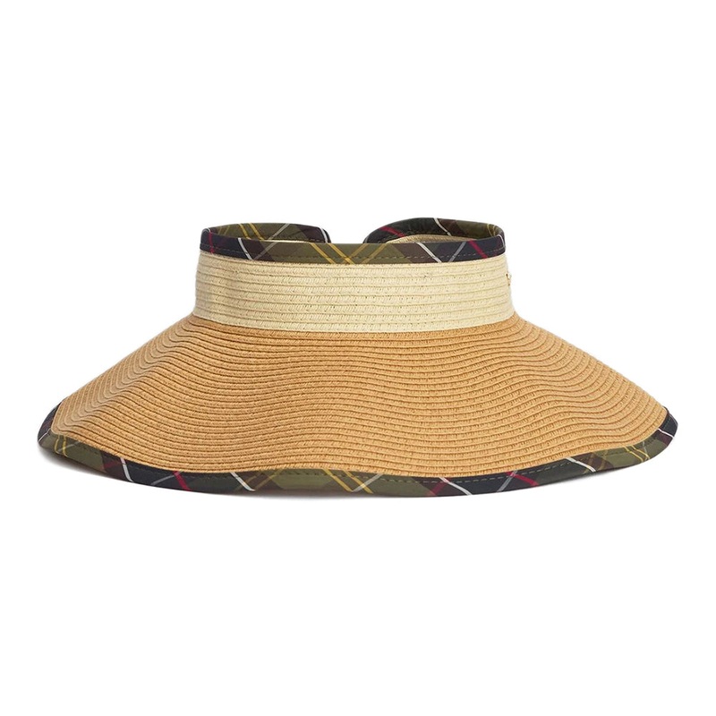Barbour Hats Elsdon Packable Sun Visor – Natural-Tartan 1-Size