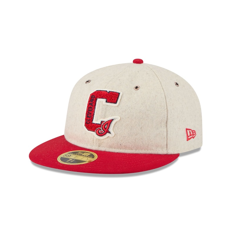 Cleveland Guardians Wool Letterman Retro Crown 59FIFTY Fitted Hat 7