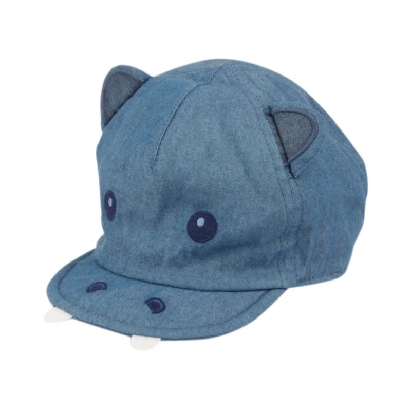 Cotton Hippopotamus Cap for Infants – Angela & Williams Hats Blue 0 – 6 mos
