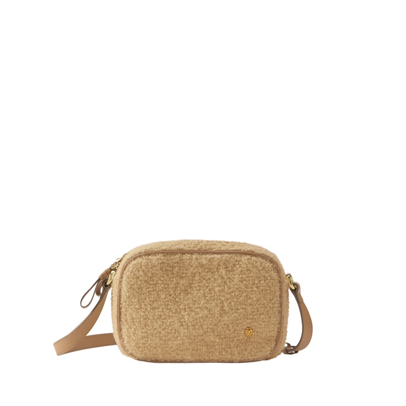 Libi Wool Blend Camera Bag Camel One Size