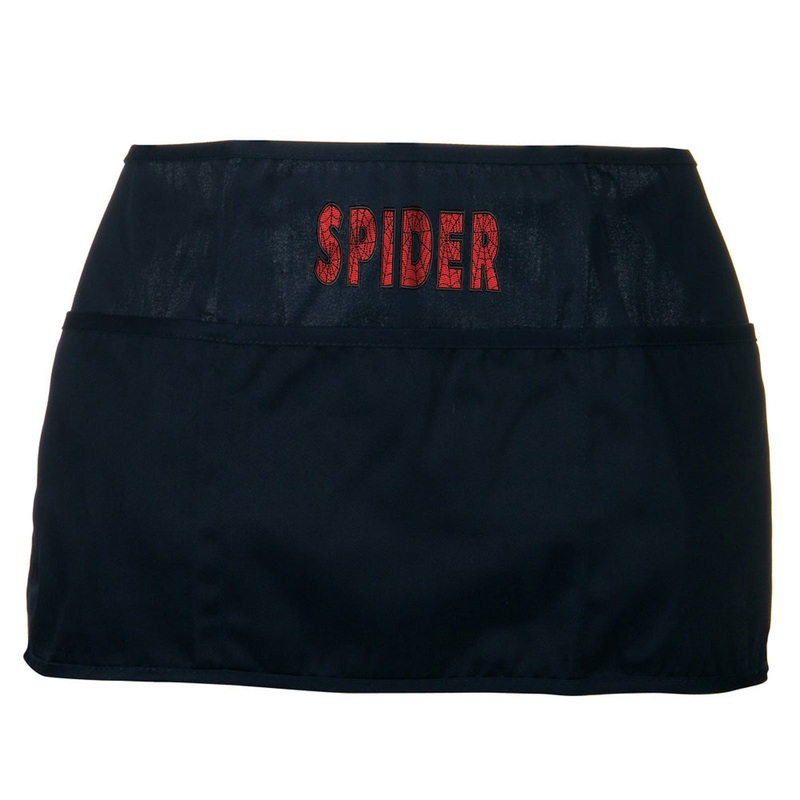 Spider Font Embroidered 3 Pockets Chef’s Apron Navy One Size