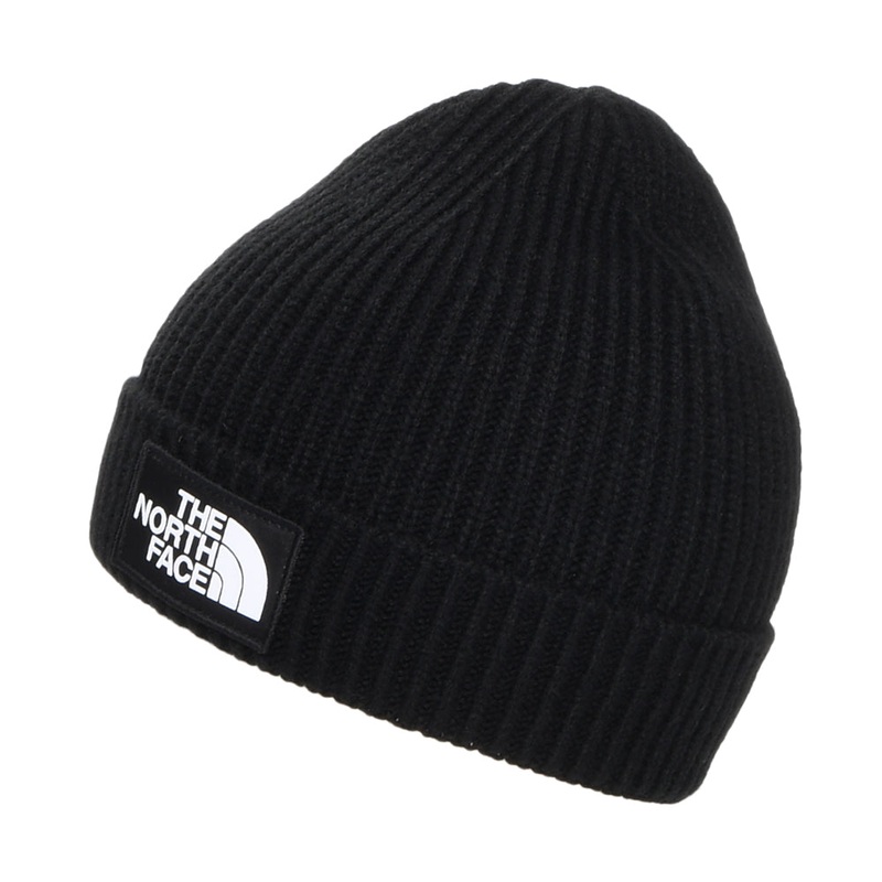 The North Face Hats Kids TNF Box Logo Recycled Cuffed Beanie Hat – Black Kids – 1-Size