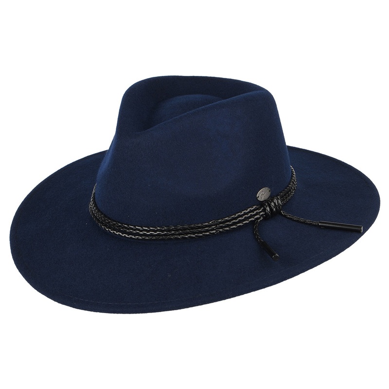 Bailey Hats Piston Wool Felt Outback Hat – Navy Blue S