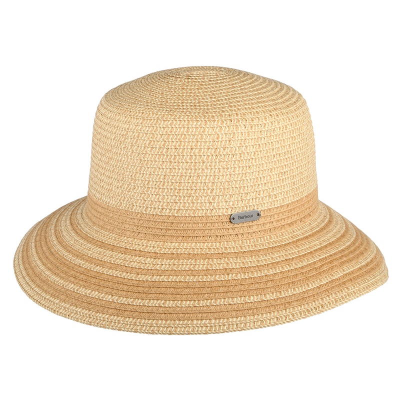 Barbour Hats Seamills Toyo Straw Bucket Hat – Tan S