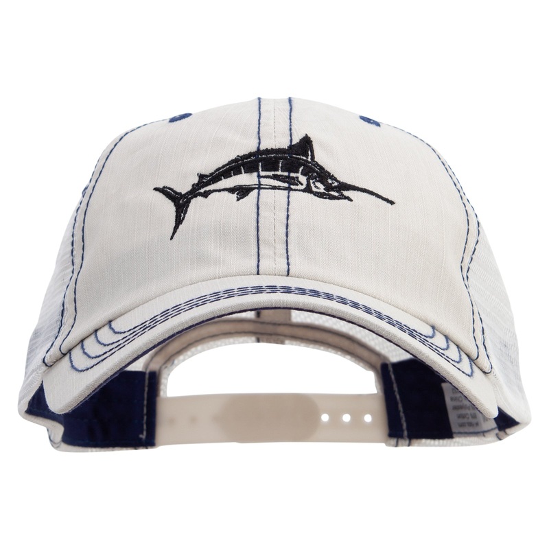 Black Swordfish Embroidered Big Size Special Cotton Low Profile Trucker Cap Putty XL-3XL