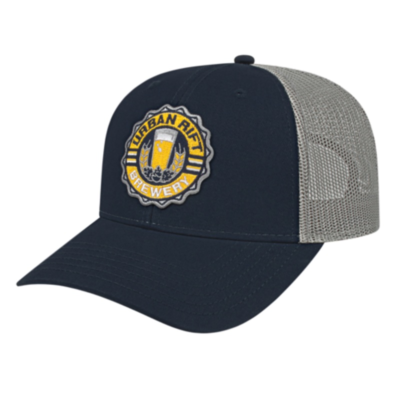 Cap America Custom Embroidered Hat with Logo – Low Profile Trucker Mesh Back Cap i3115 Black/Gray OSFM