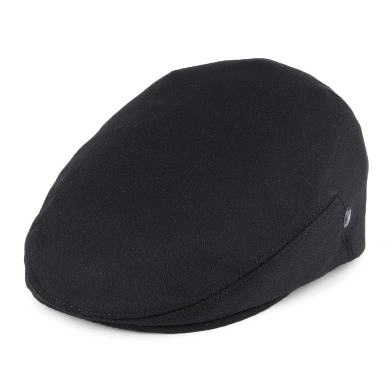 City Sport Pure Cashmere Flat Cap – Black S
