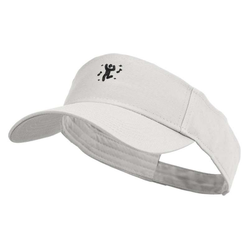 Dance Icon Embroidered Cotton Twill Sun Visor White One Size