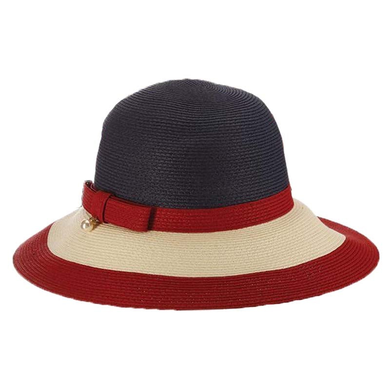 Gurney Tricolor Big Brim Style Hat – Callanan Handmade Hats Red Medium (57 cm)