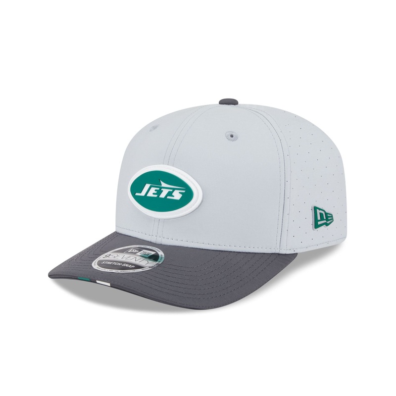 New York Jets 2025 Training Gray 9SEVENTY Stretch-Snap Hat One Size