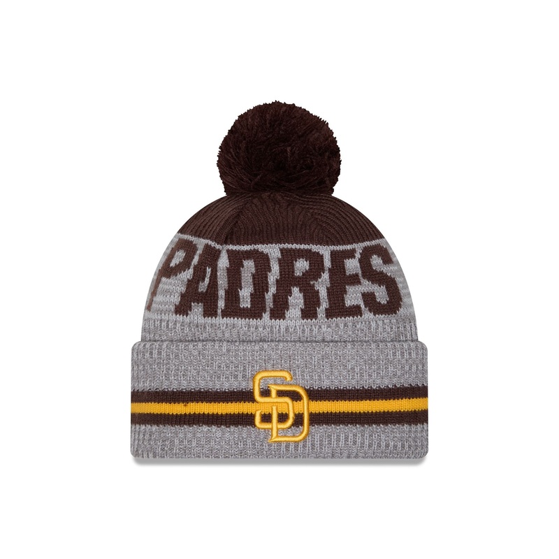 San Diego Padres Runner Pom Knit Hat One Size