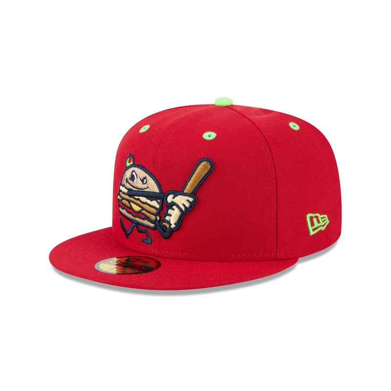 Akron RubberDucks Theme Night Red 59FIFTY Fitted Hat 7