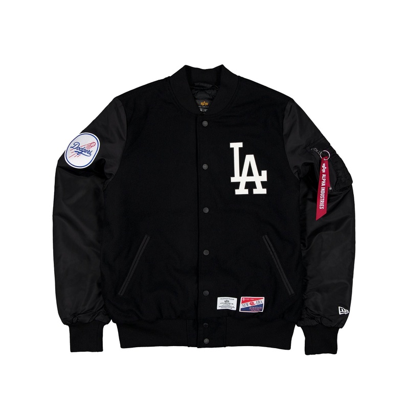 Alpha Industries x Los Angeles Dodgers MA-1 Wool Varsity Jacket S