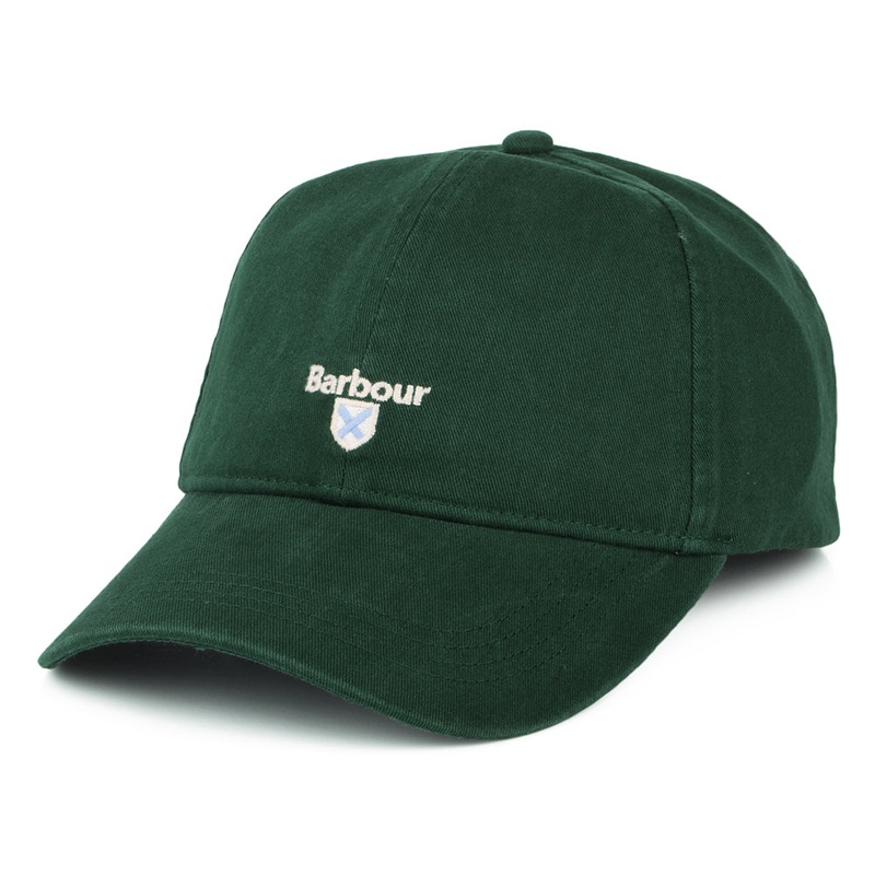Barbour Hats Cascade Cotton Baseball Cap – Green Adjustable