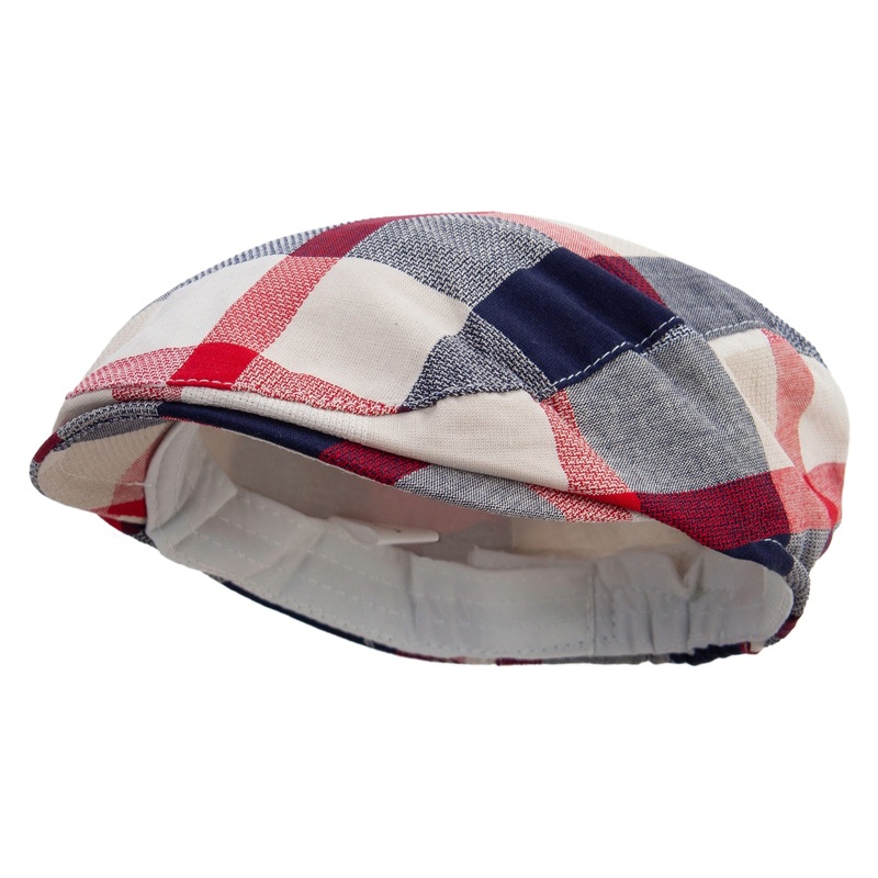 Boy’s Plaid Ivy Cap Red One Size