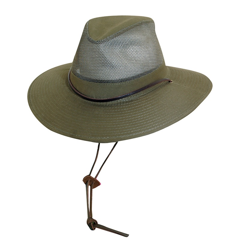 Dorfman Pacific Hats Traveller Vented Aussie Hat – Loden S