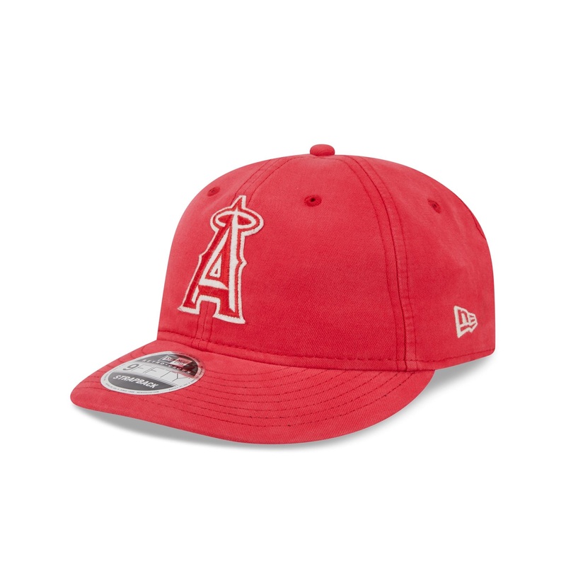 Los Angeles Angels Canvas Felt Retro Crown 9FIFTY Strapback Hat One Size