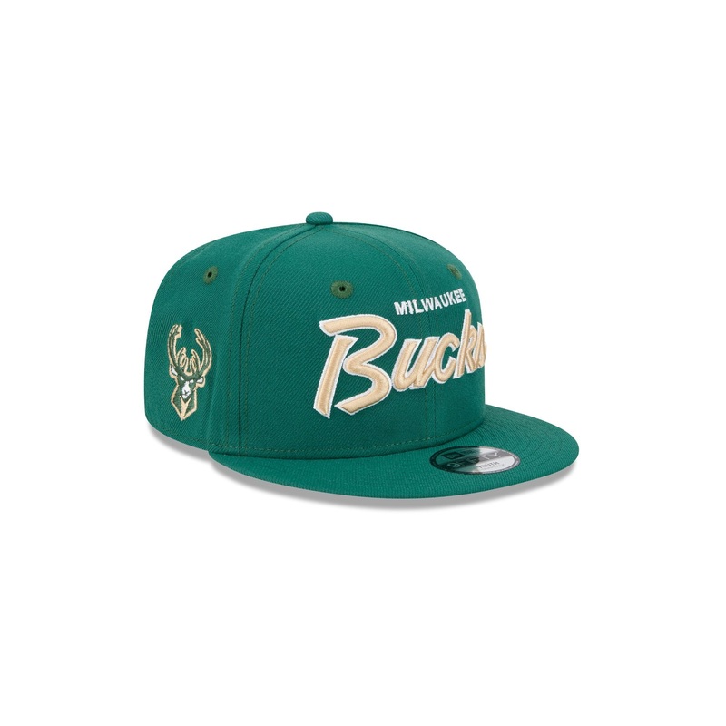 Milwaukee Bucks Script Kids 9FIFTY Snapback Hat One Size