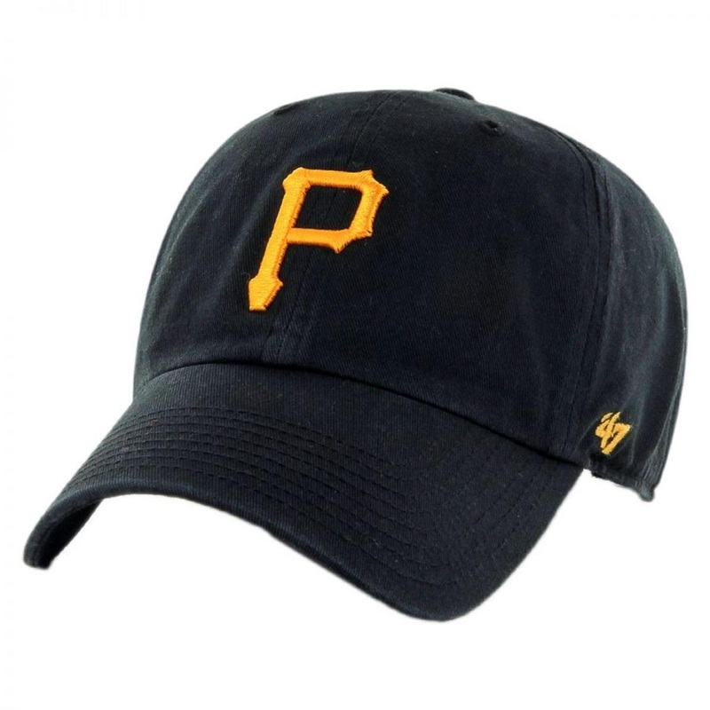 Pittsburgh Pirates MLB Clean Up Strapback Baseball Cap Dad Hat BLACK ADJUSTABLE