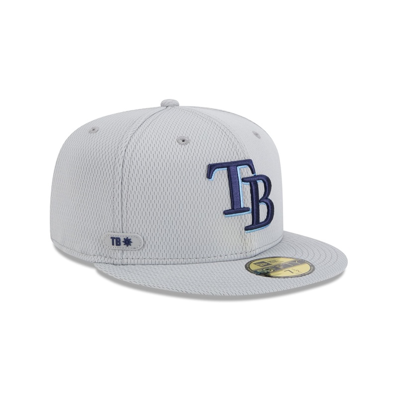 Tampa Bay Rays 2025 Clubhouse Gray 59FIFTY Fitted Hat 7